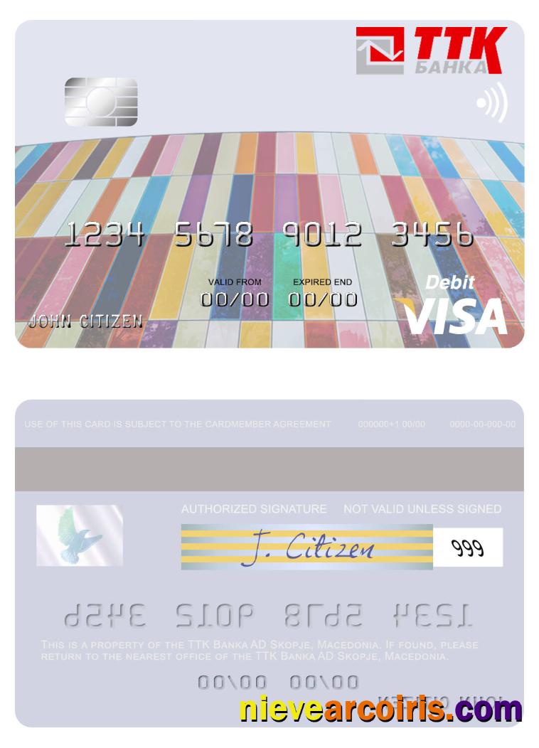 Macedonia TTK Banka AD Skopje visa debit card